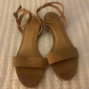 Tan suede sandals